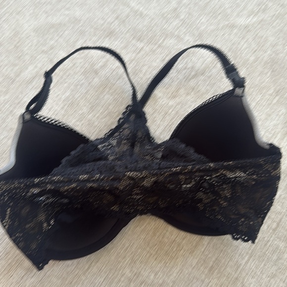 B Tempt'd by Wacoal Bra 32DD Gray Black Lace Underwire Front Closure cross back - Picture 2 of 7